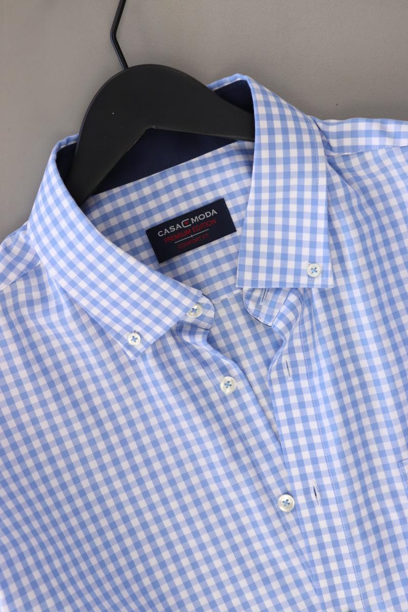 Casa Moda Karohemd für Herren Gr. XXXL kariert Langarm blau aus Baumwolle