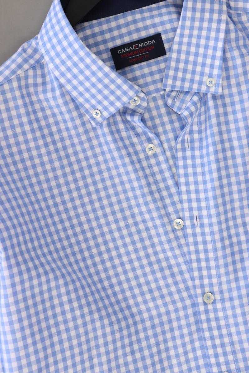 Casa Moda Karohemd für Herren Gr. XXXL kariert Langarm blau aus Baumwolle