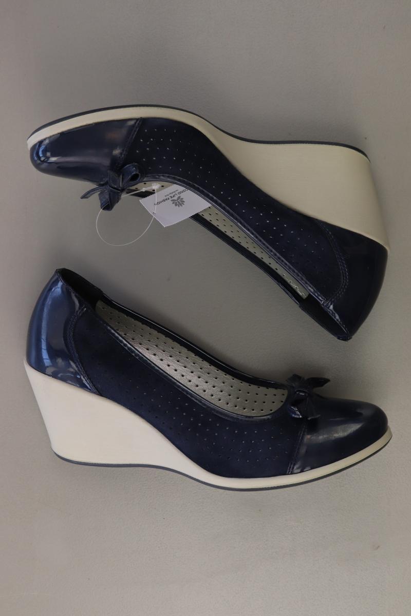 LASOCKI Pumps Gr. 38 neuwertig blau aus Leder