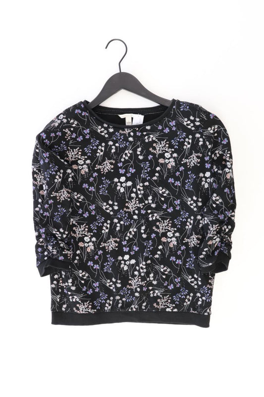 Tom Tailor Regular Pullover Gr. M mit Blumenmuster schwarz aus Baumwolle