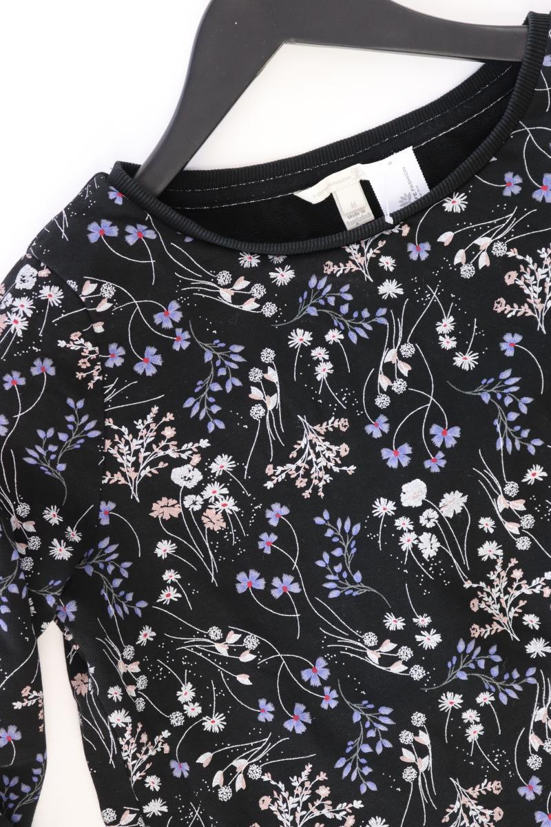 Tom Tailor Regular Pullover Gr. M mit Blumenmuster schwarz aus Baumwolle