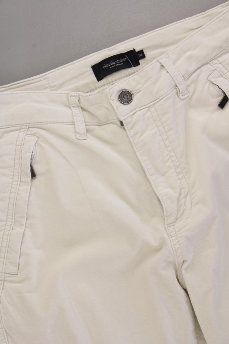 claudia sträter Cargohose Gr. 36 creme aus Baumwolle