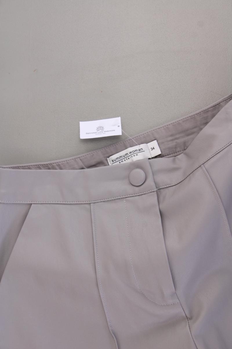 Summum Kunstleder Culotte Gr. 34 grau aus Polyester