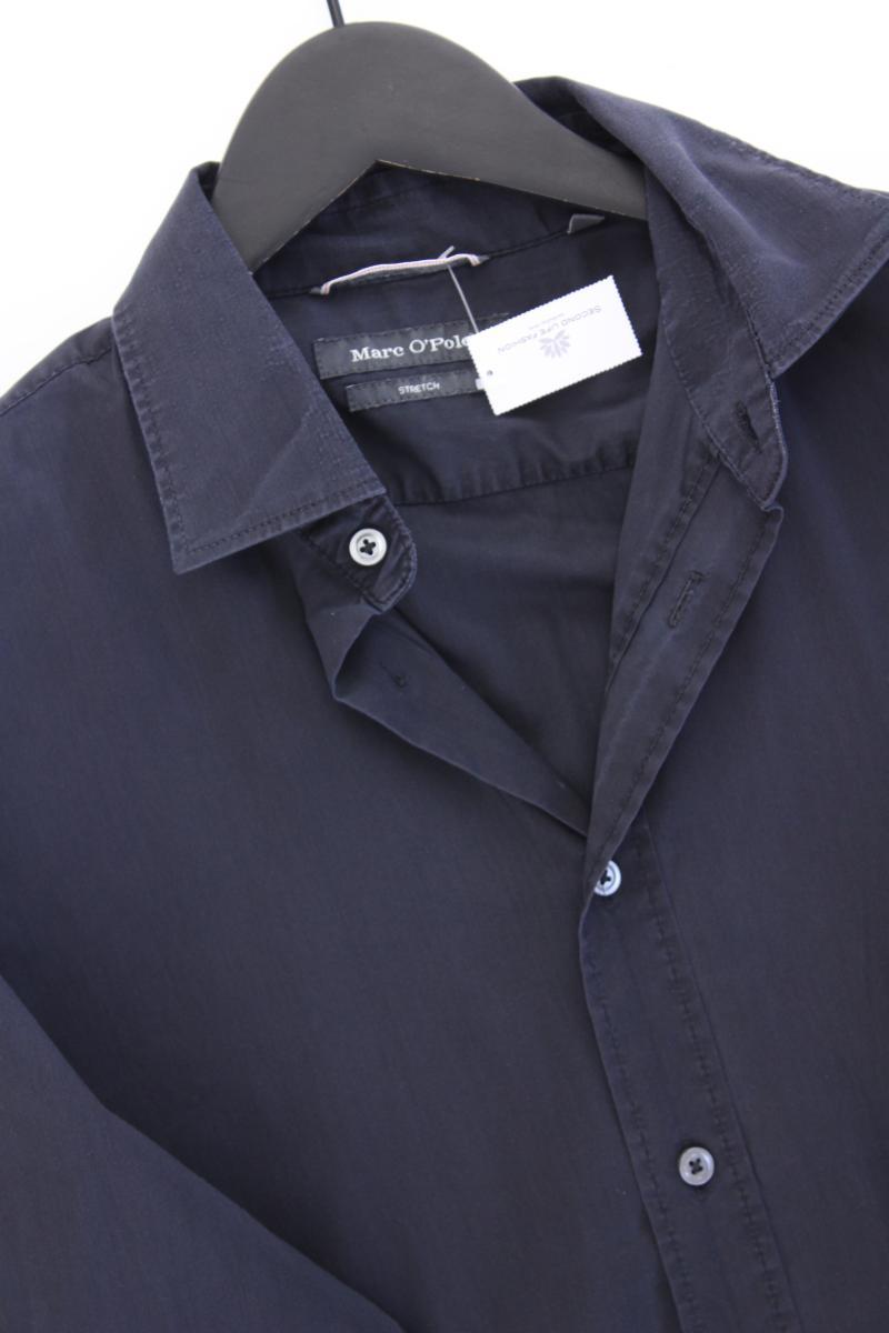 Marc O'Polo Langarmhemd für Herren Gr. Hemdgröße 39/40 blau aus Baumwolle