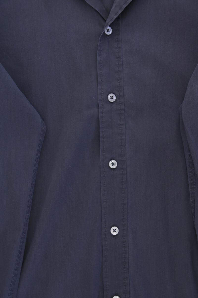 Marc O'Polo Langarmhemd für Herren Gr. Hemdgröße 39/40 blau aus Baumwolle