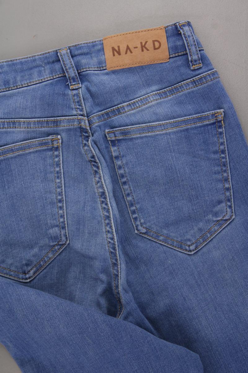 NA-KD Skinny Jeans Gr. 34 blau aus Baumwolle
