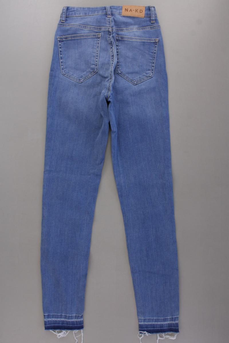 NA-KD Skinny Jeans Gr. 34 blau aus Baumwolle
