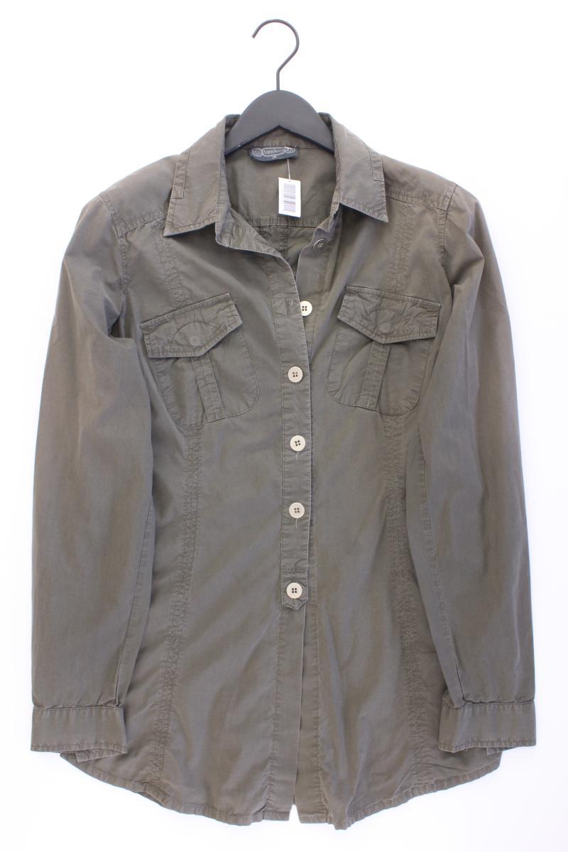 Tandem Longbluse Gr. 38 Langarm olivgrün aus Baumwolle