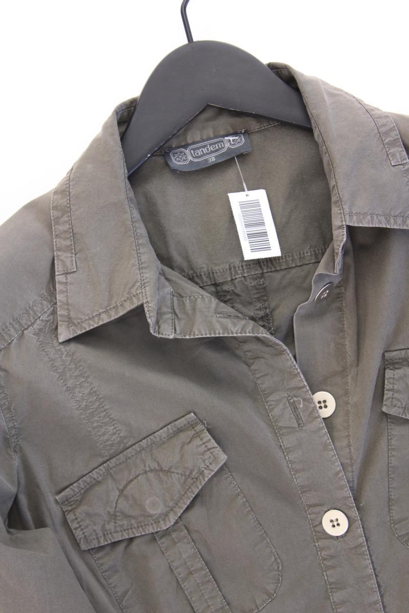 Tandem Longbluse Gr. 38 Langarm olivgrün aus Baumwolle