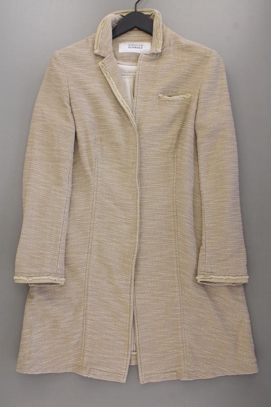 Steffen Schraut Slim Mantel Gr. 40 creme aus Baumwolle
