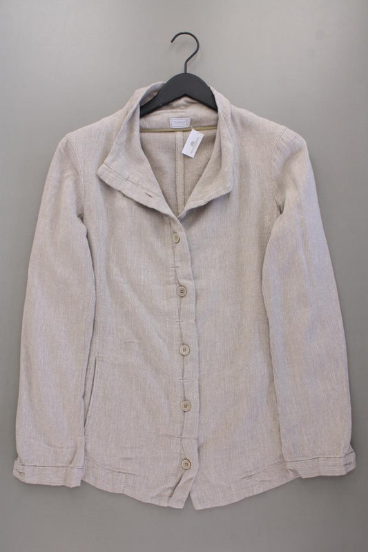 Transit Jacke mit Leinen Gr. 40 creme aus Baumwolle