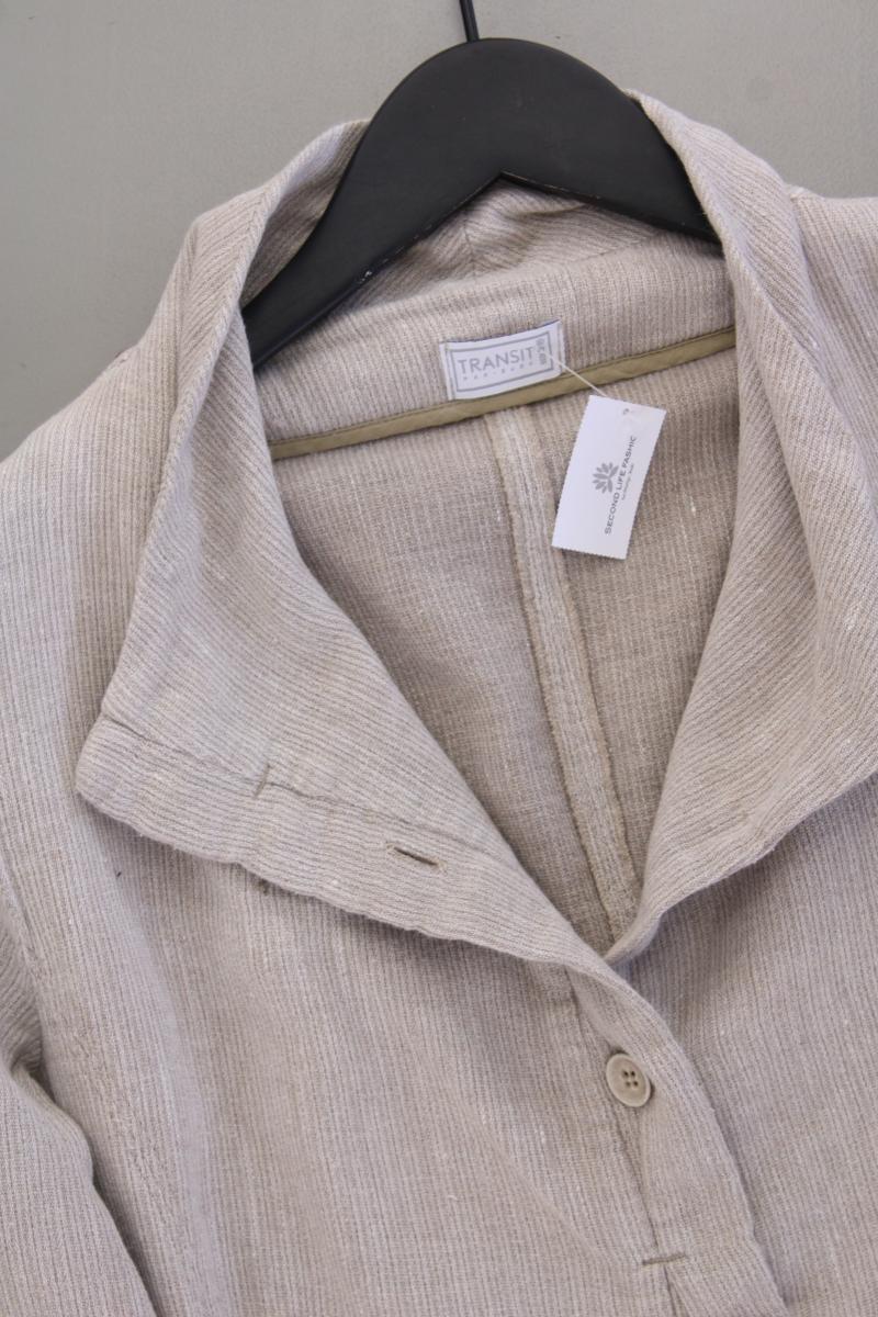 Transit Jacke mit Leinen Gr. 40 creme aus Baumwolle