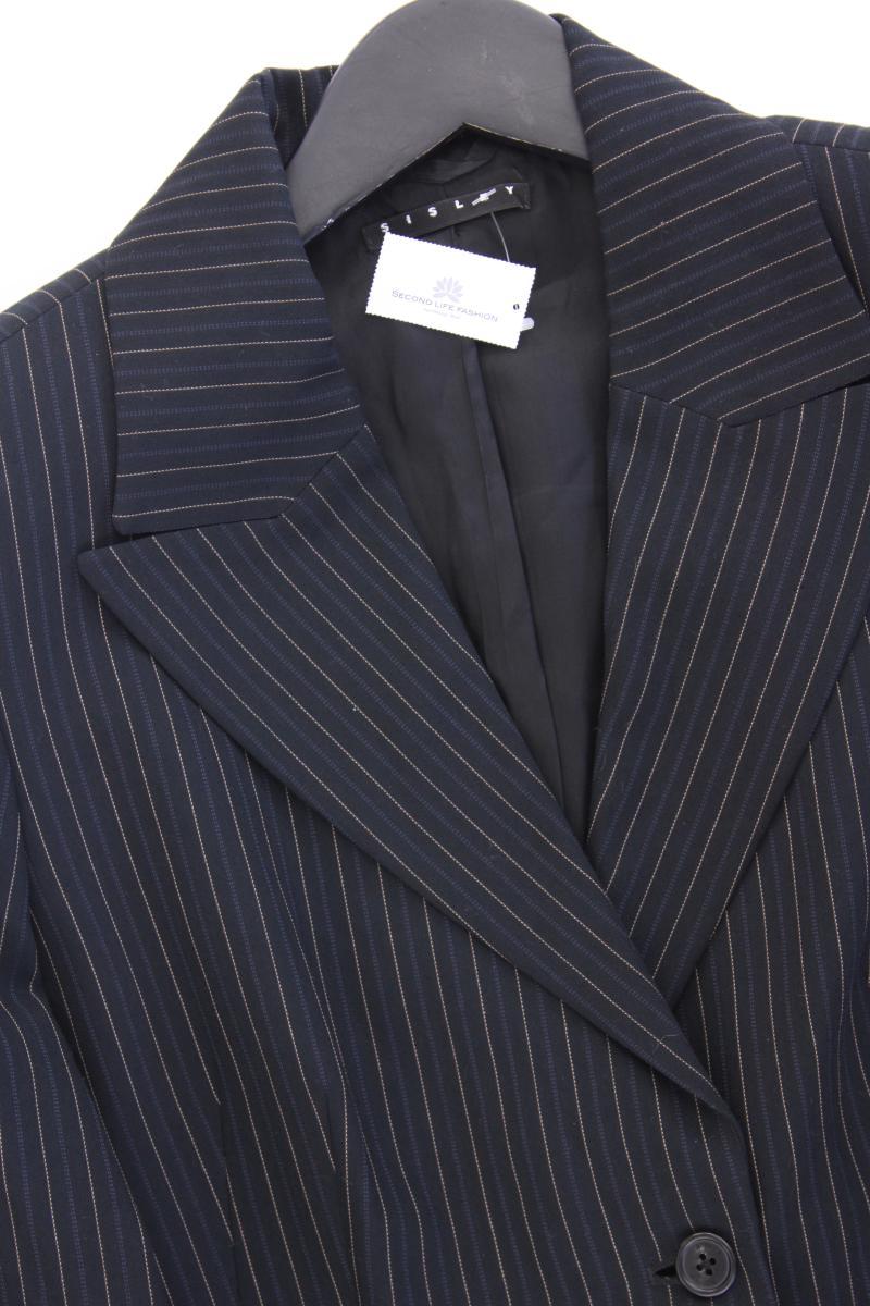 Sisley Longblazer Gr. IT 44 (M) gestreift Vintage grau aus Viskose