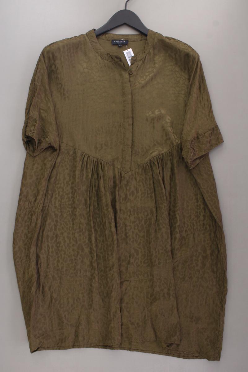 Selected Femme Kurzarmkleid Gr. 40 olivgrün aus Viskose