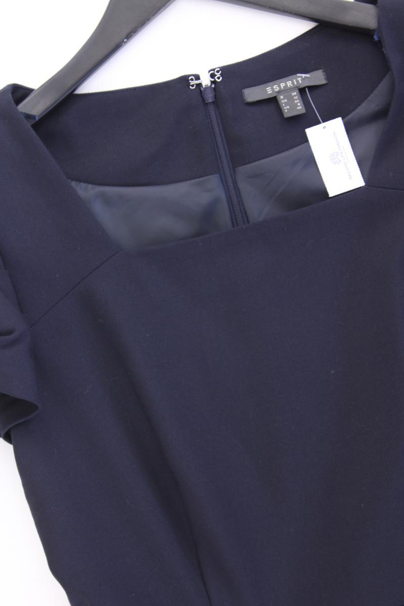 Esprit Etuikleid Gr. 38 neuwertig Kurzarm blau aus Baumwolle