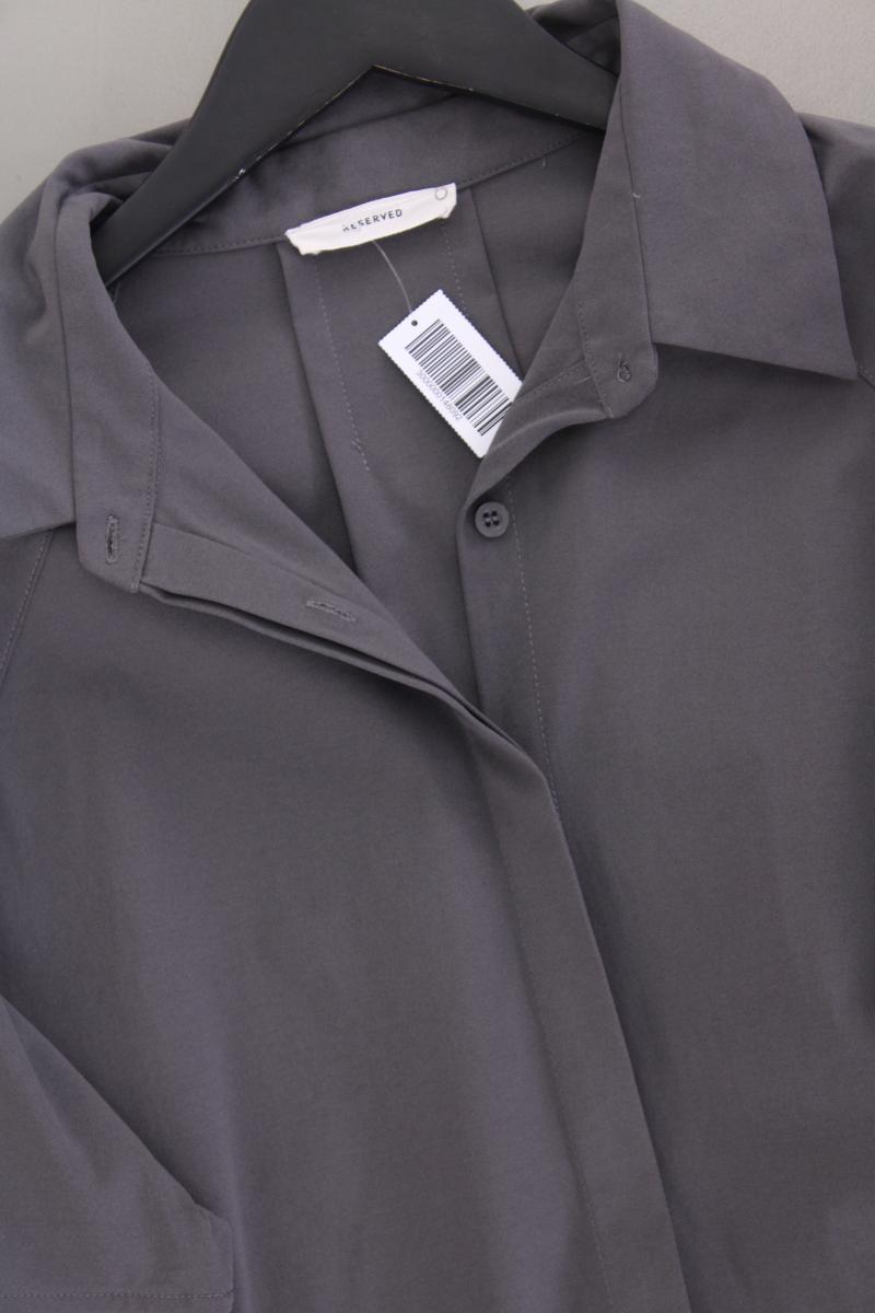 Reserved Kurzarmkleid Gr. L mit Gürtel grau aus Polyester