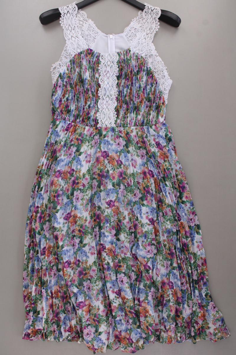 Asos Midikleid Gr. 40 mit Blumenmuster Ärmellos mehrfarbig aus Polyester