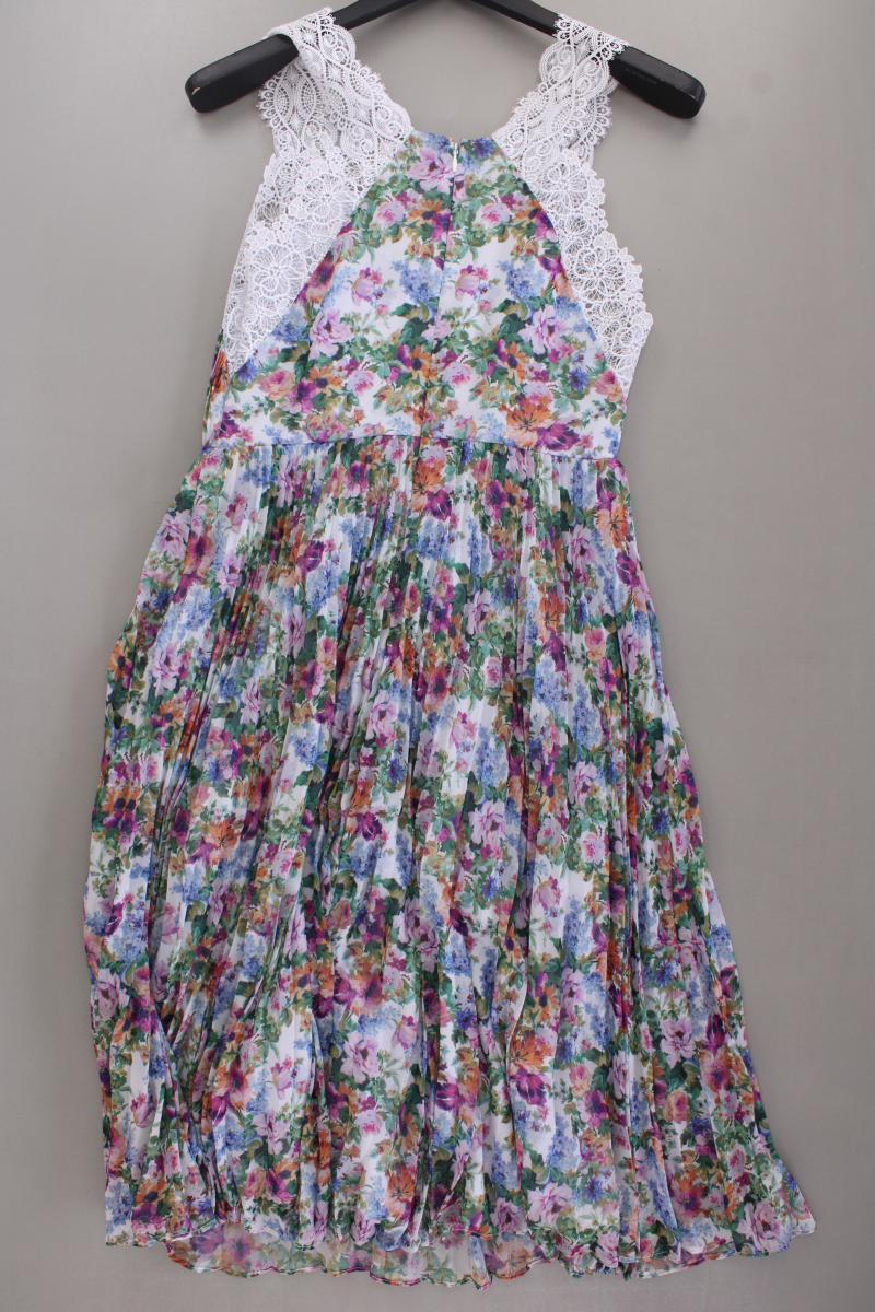 Asos Midikleid Gr. 40 mit Blumenmuster Ärmellos mehrfarbig aus Polyester