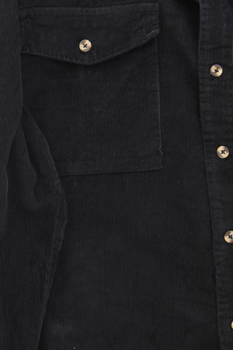 URBAN CLASSICS Hemdjacke für Herren Gr. XL schwarz aus Baumwolle