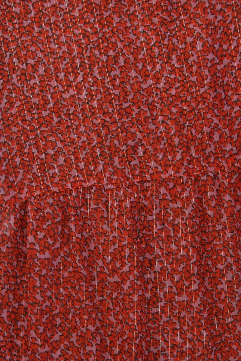 Saint Tropez Kurzarmkleid Gr. XL mit Blumenmuster orange aus Polyester