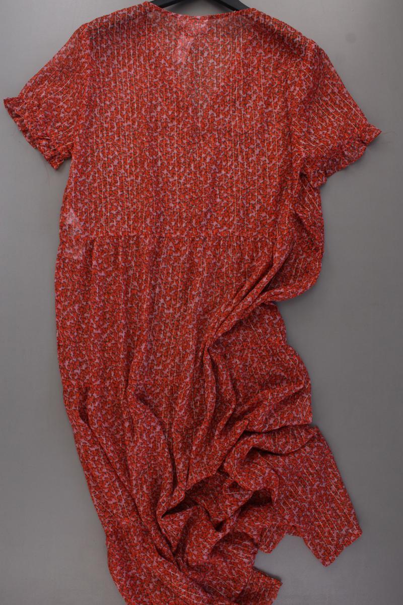 Saint Tropez Kurzarmkleid Gr. XL mit Blumenmuster orange aus Polyester