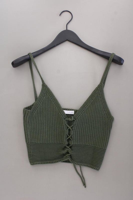 Zara Stricktop Gr. L olivgrün aus Baumwolle