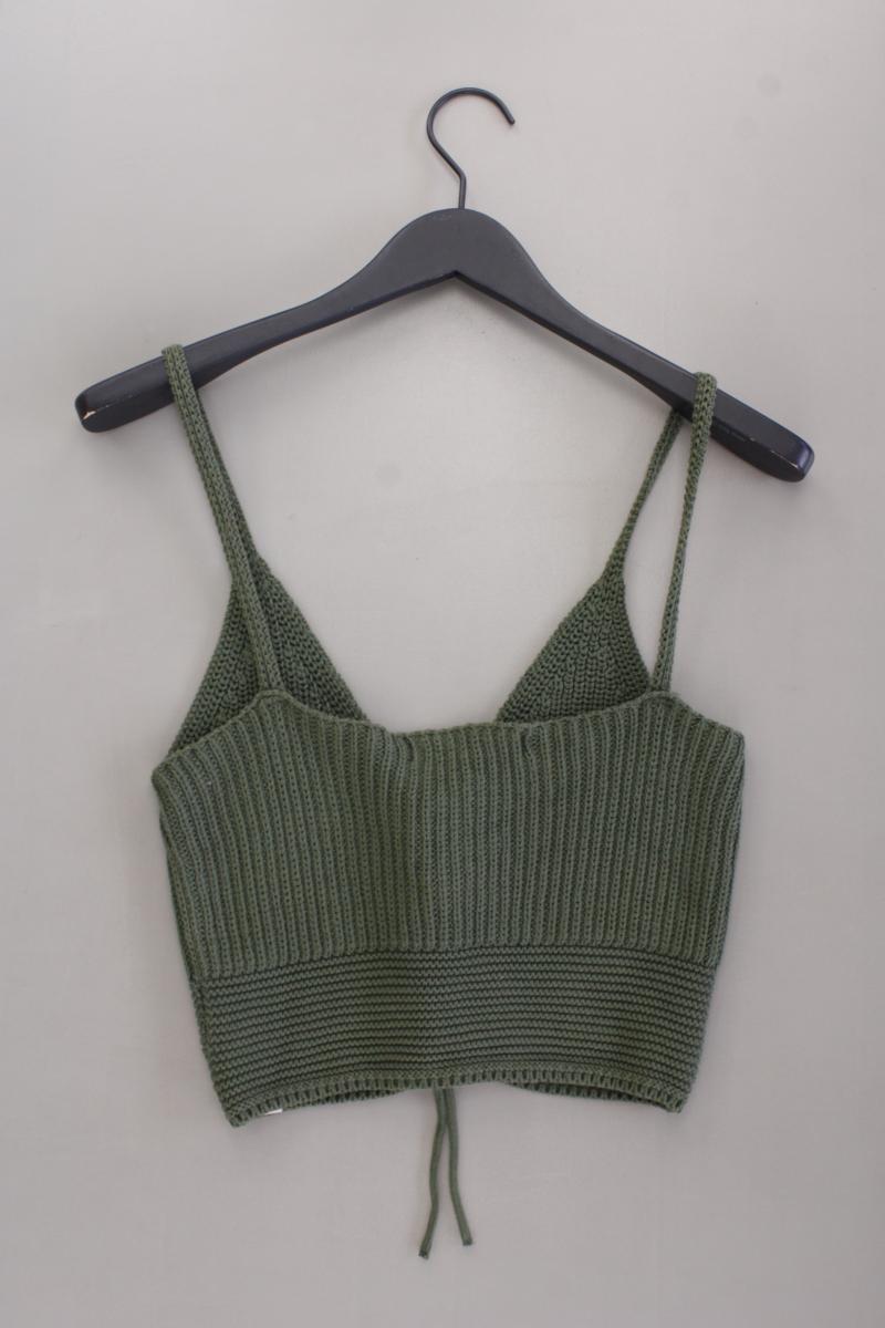 Zara Stricktop Gr. L olivgrün aus Baumwolle