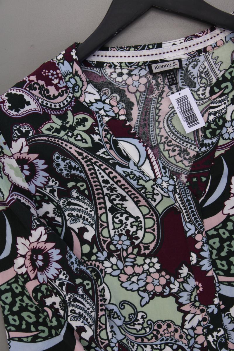 Kenny S. Langarmkleid Gr. 34 mit Paisleymuster mehrfarbig