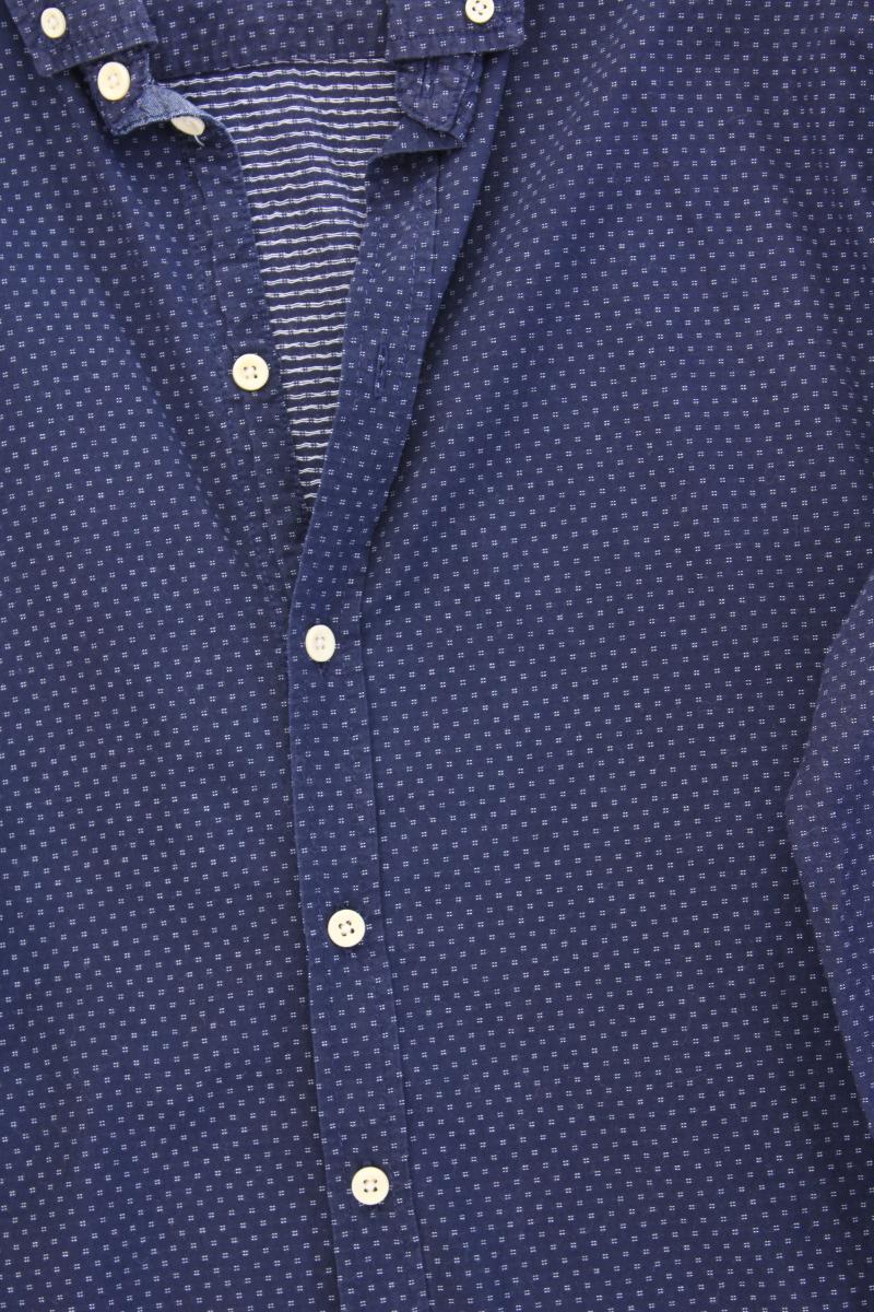 Blend Langarmhemd für Herren Gr. XL blau aus Baumwolle