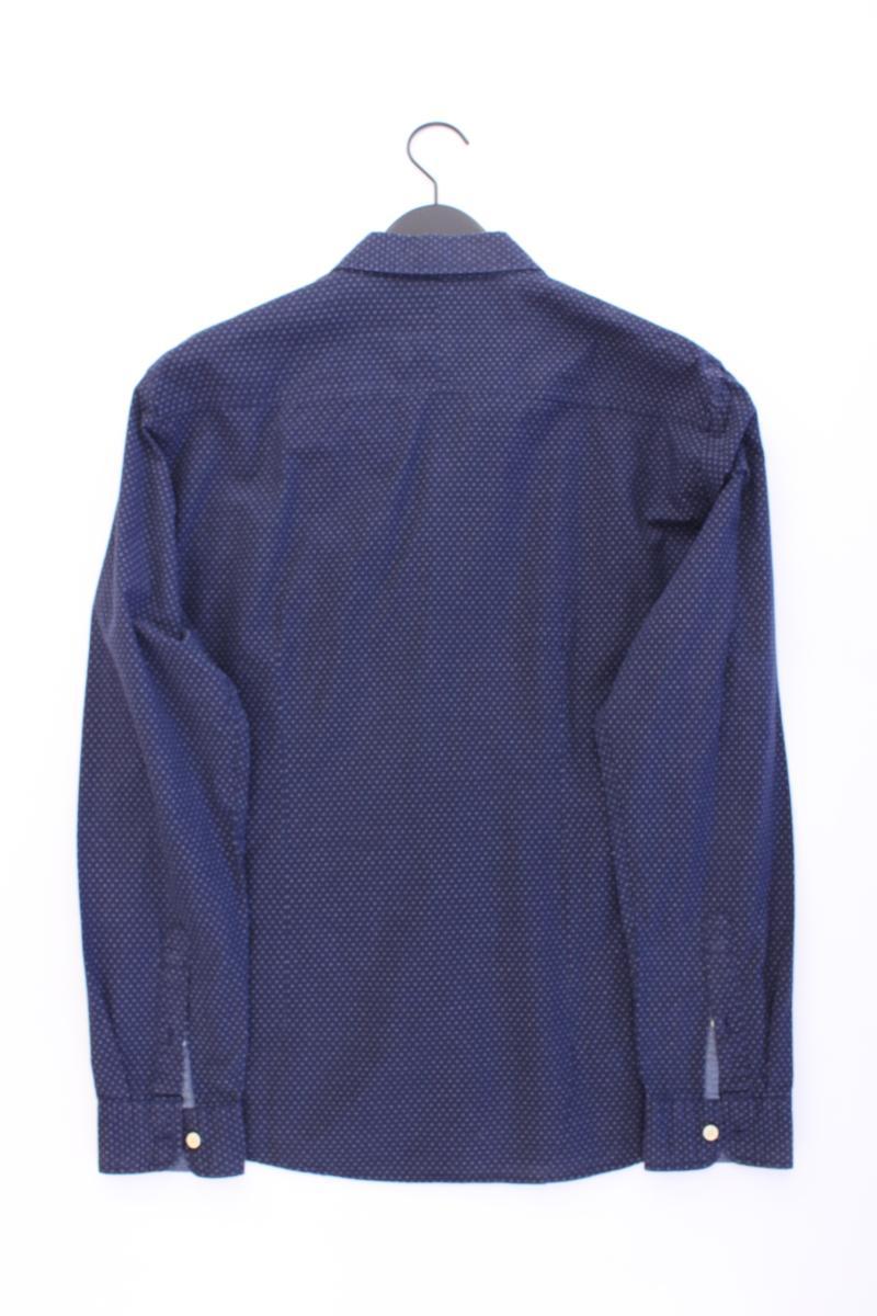 Blend Langarmhemd für Herren Gr. XL blau aus Baumwolle