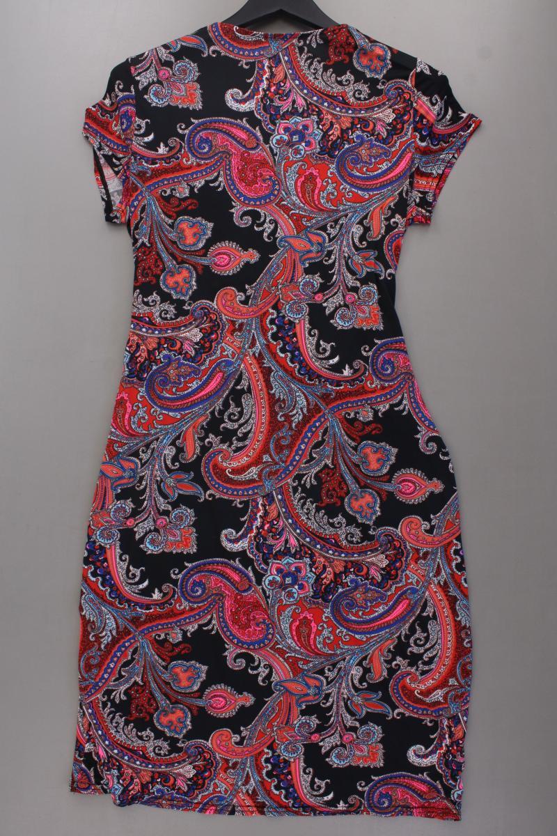 Joachim Bosse Kurzarmkleid Gr. 42 mit Paisleymuster mehrfarbig aus Polyester