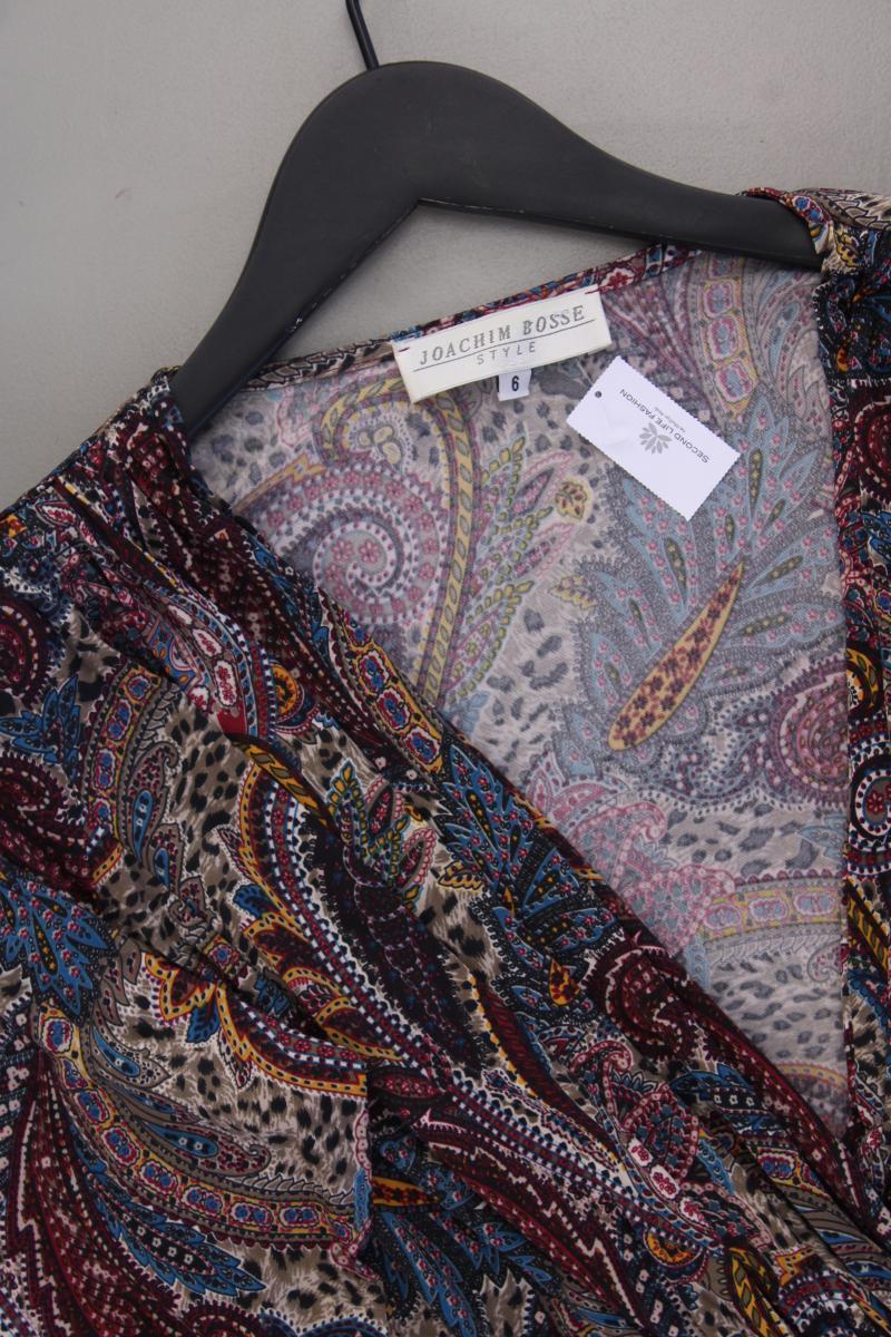 Joachim Bosse Langarmkleid Gr. 42 mit Paisleymuster mehrfarbig