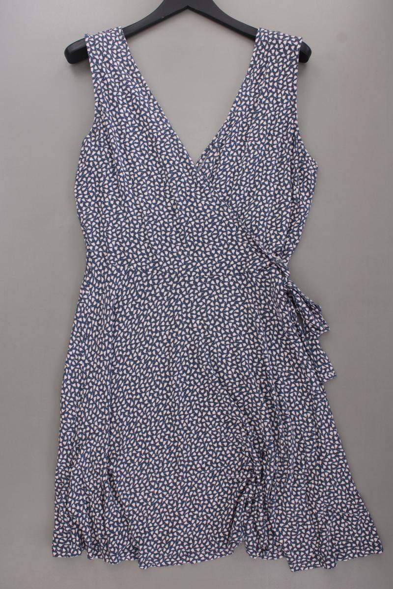 s.Oliver Jerseykleid Gr. 46 geometrisches Muster Träger blau aus Viskose