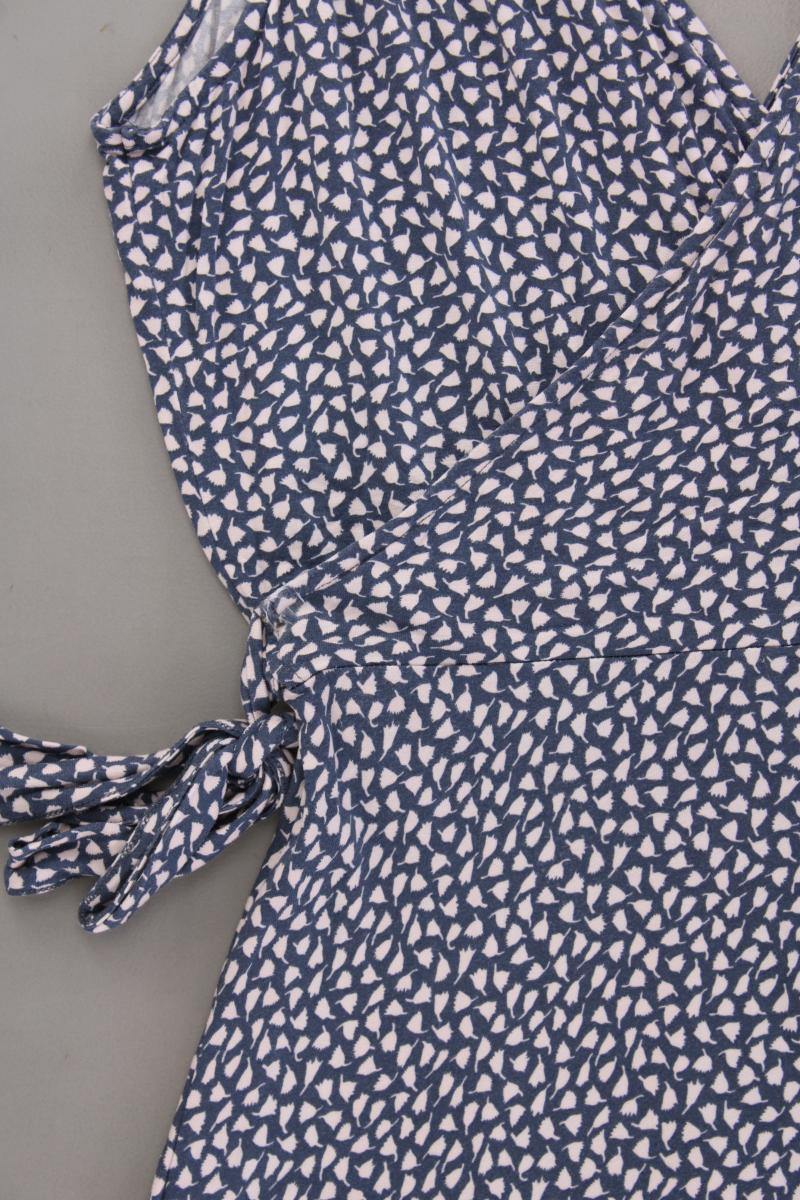 s.Oliver Jerseykleid Gr. 46 geometrisches Muster Träger blau aus Viskose
