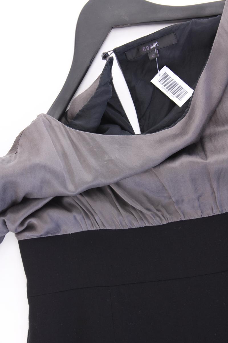 Coast Etuikleid mit Seide Gr. UK 12 (M) Kurzarm grau