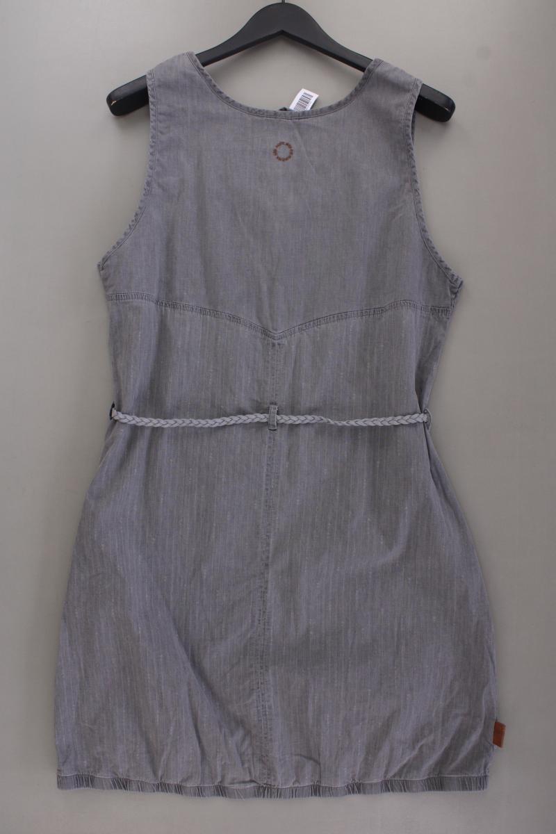 ALIFE AND KICKIN Trägerkleid Gr. XL mit Gürtel Ärmellos grau aus Baumwolle