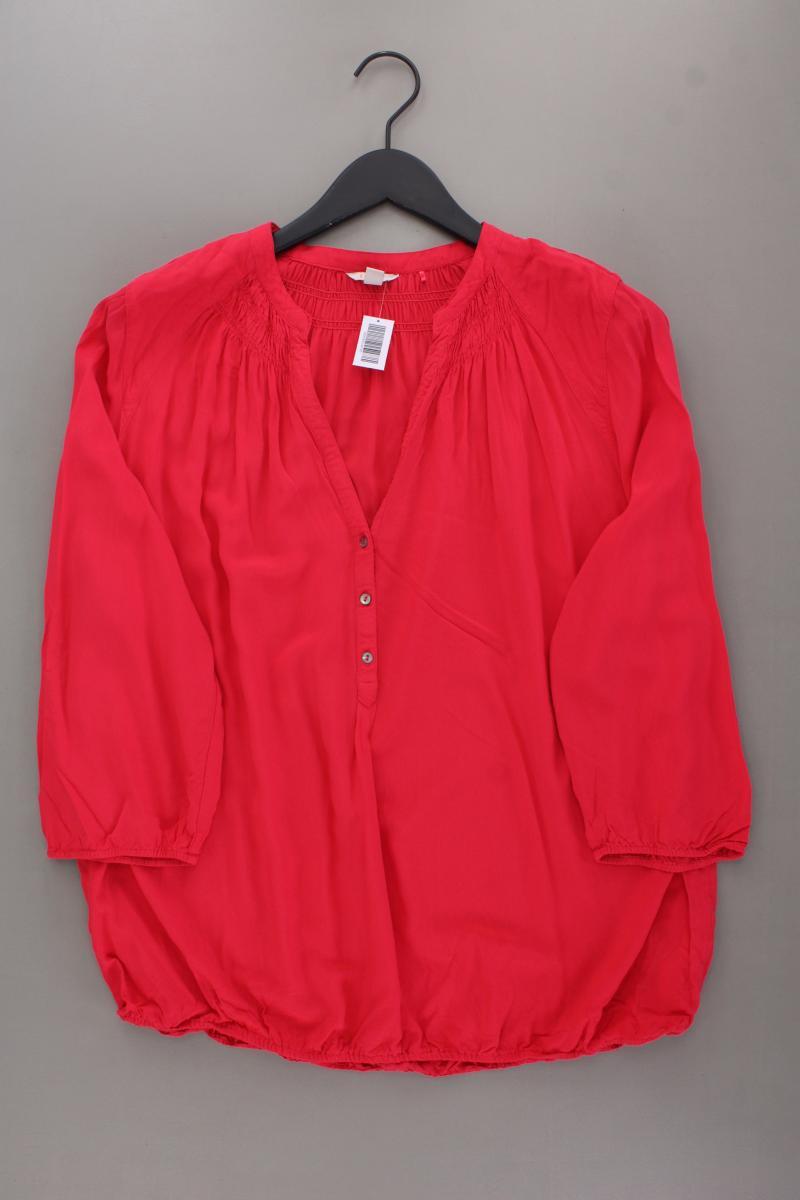 Esprit Classic Bluse Gr. 44 3/4 Ärmel rot aus Viskose