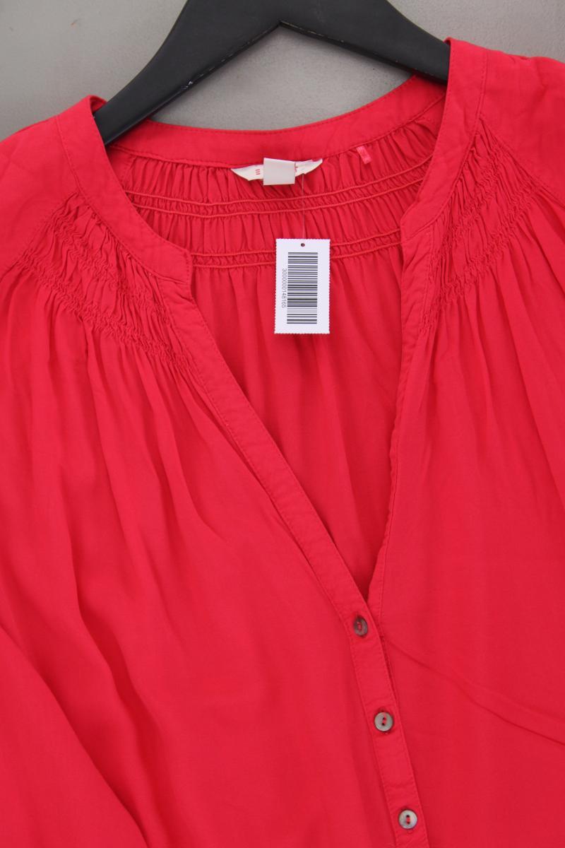 Esprit Classic Bluse Gr. 44 3/4 Ärmel rot aus Viskose