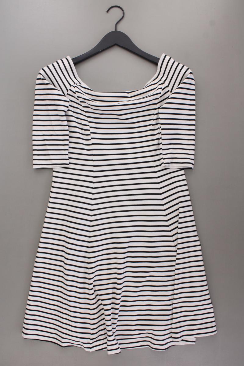 Esprit Kurzarmkleid Gr. L gestreift creme aus Viskose