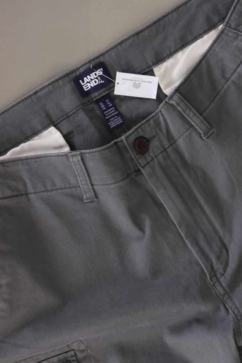 Lands' End Cargoshorts für Herren Gr. 54 grau aus Baumwolle