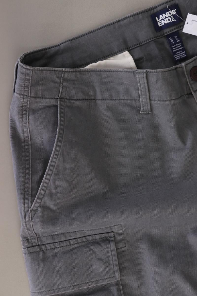 Lands' End Cargoshorts für Herren Gr. 54 grau aus Baumwolle