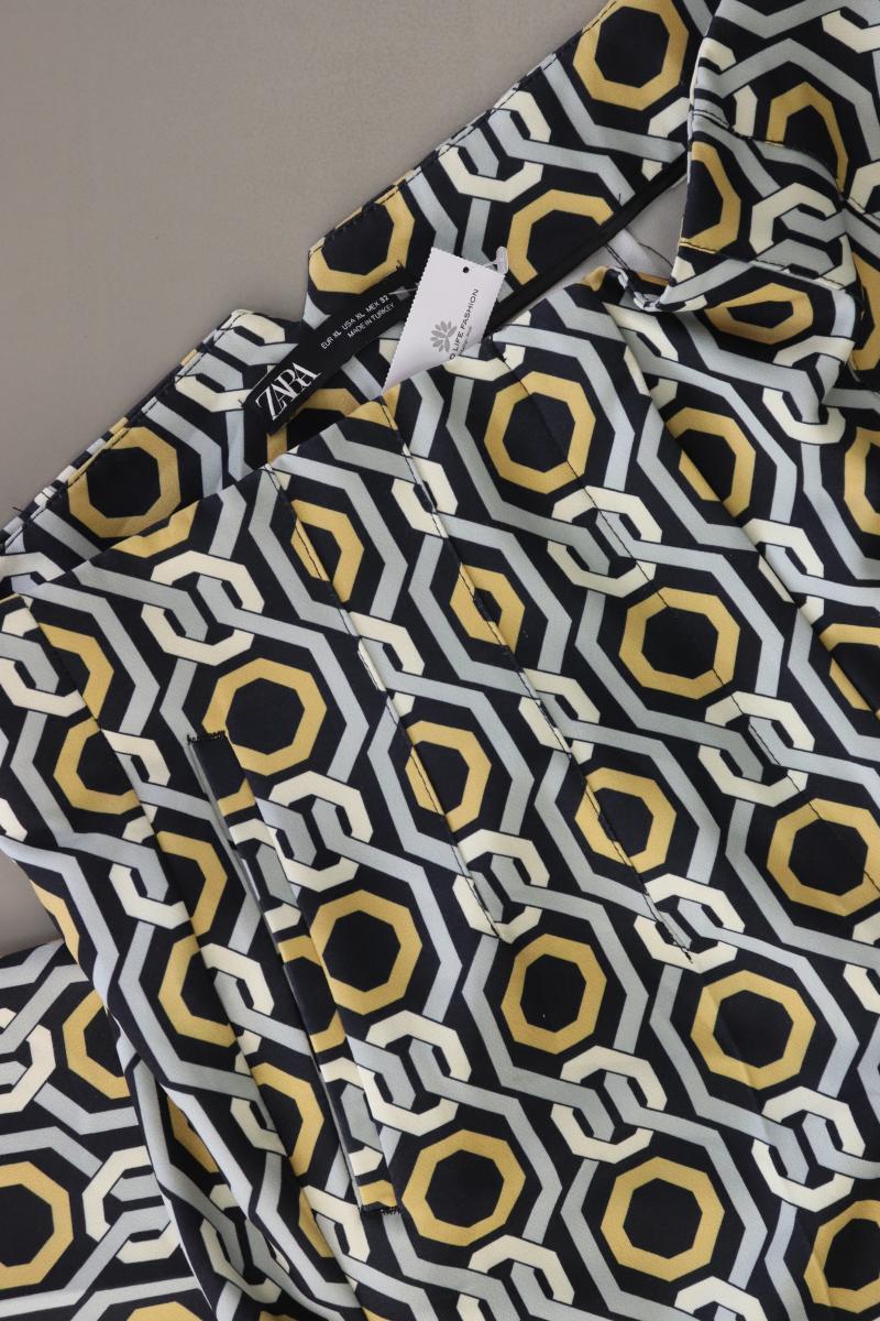 Zara Hose Gr. XL geometrisches Muster mehrfarbig aus Polyester