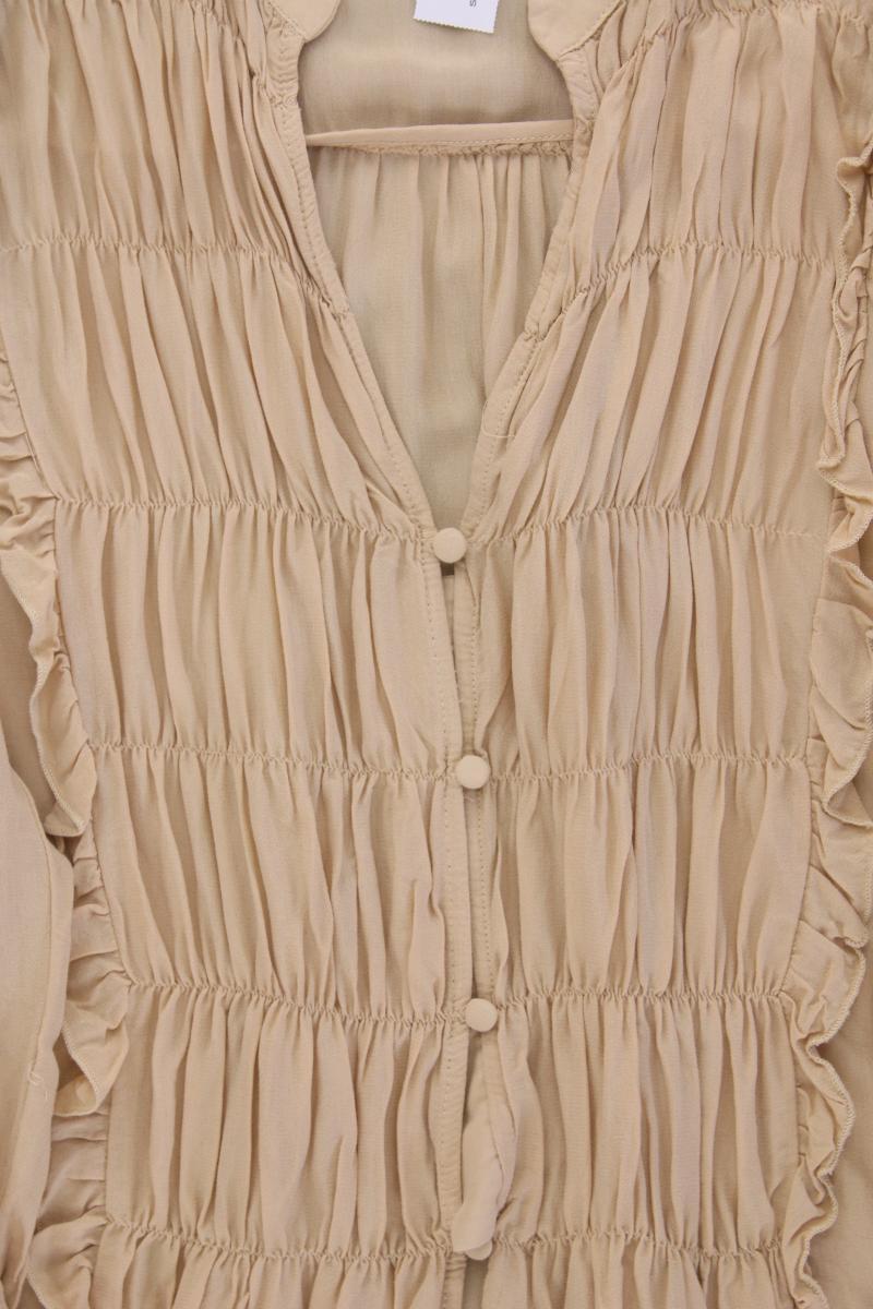 Zara Langarmbluse Gr. S creme aus Viskose