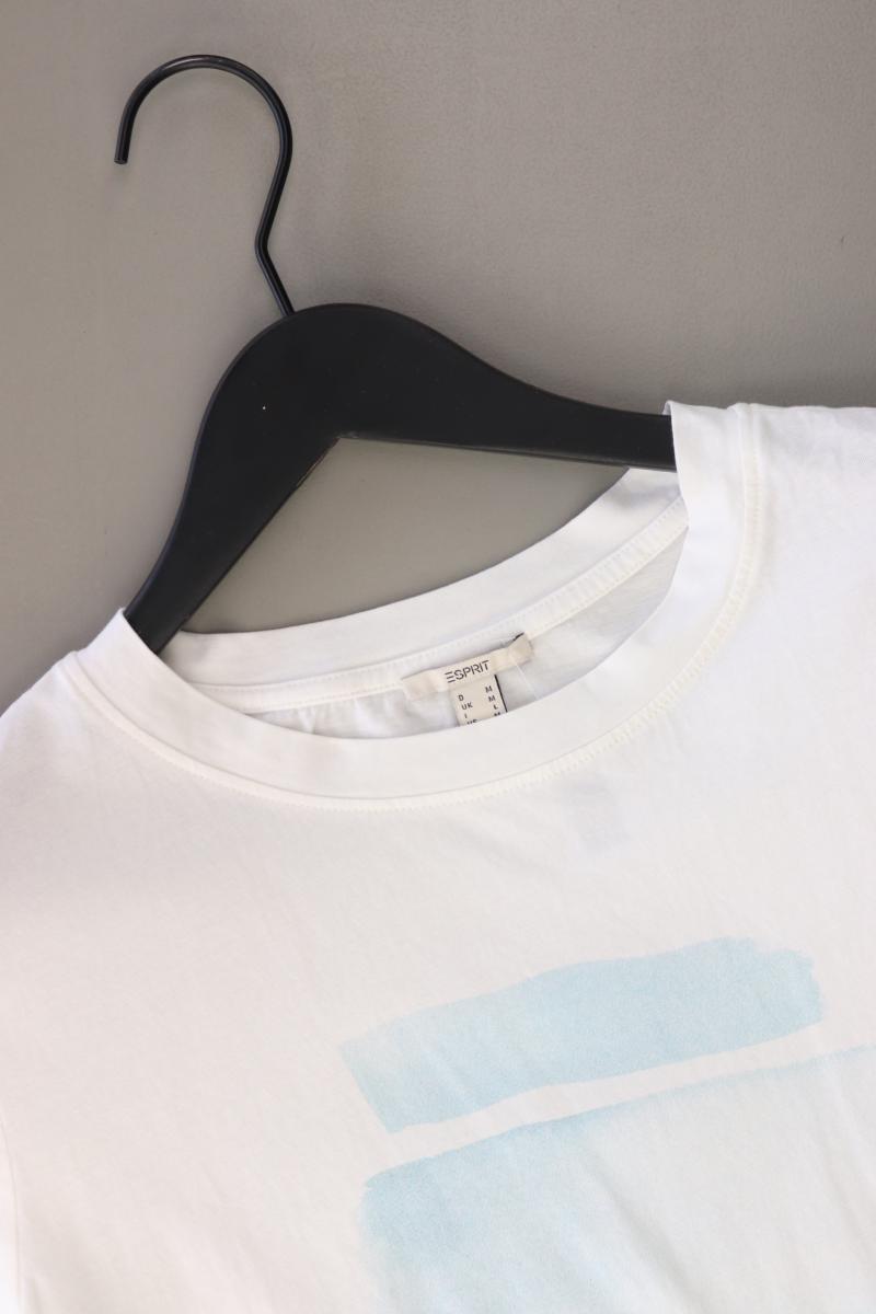 Esprit Printshirt Gr. M Kurzarm weiß aus Baumwolle