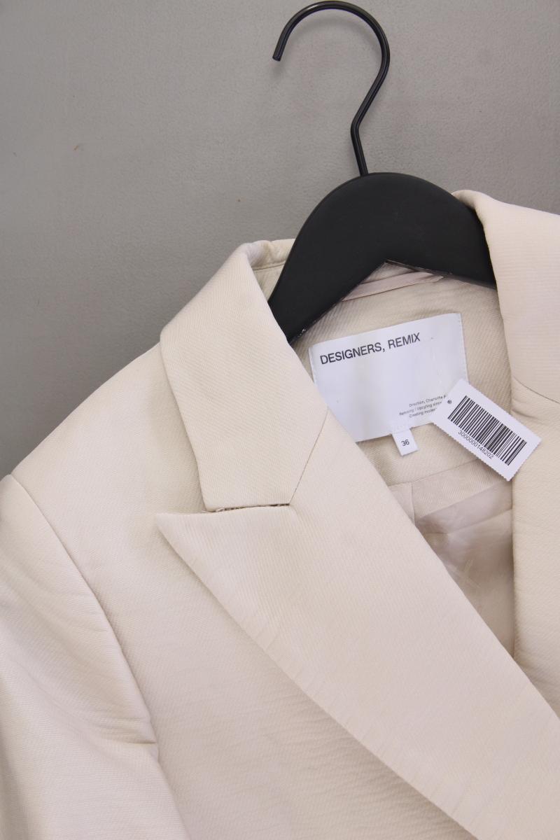 Designers Remix Longblazer Gr. 36 creme aus Baumwolle