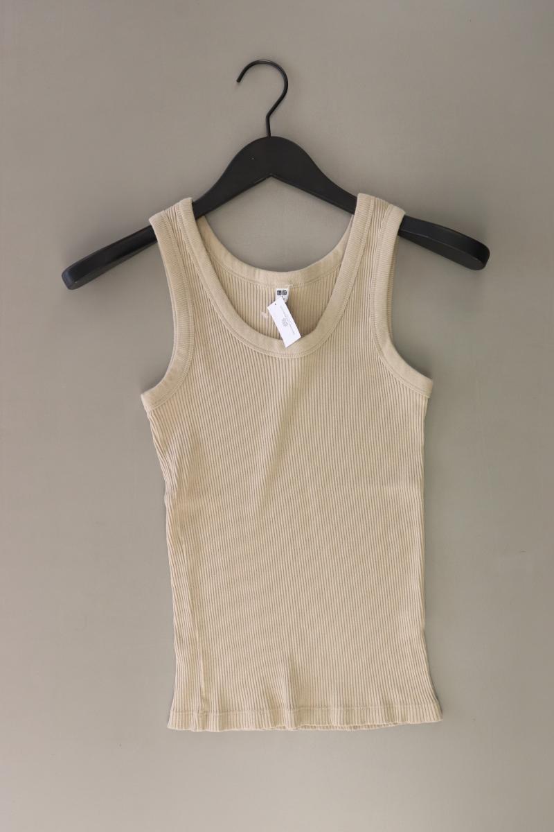Uniqlo Trägertop Gr. XS creme aus Baumwolle