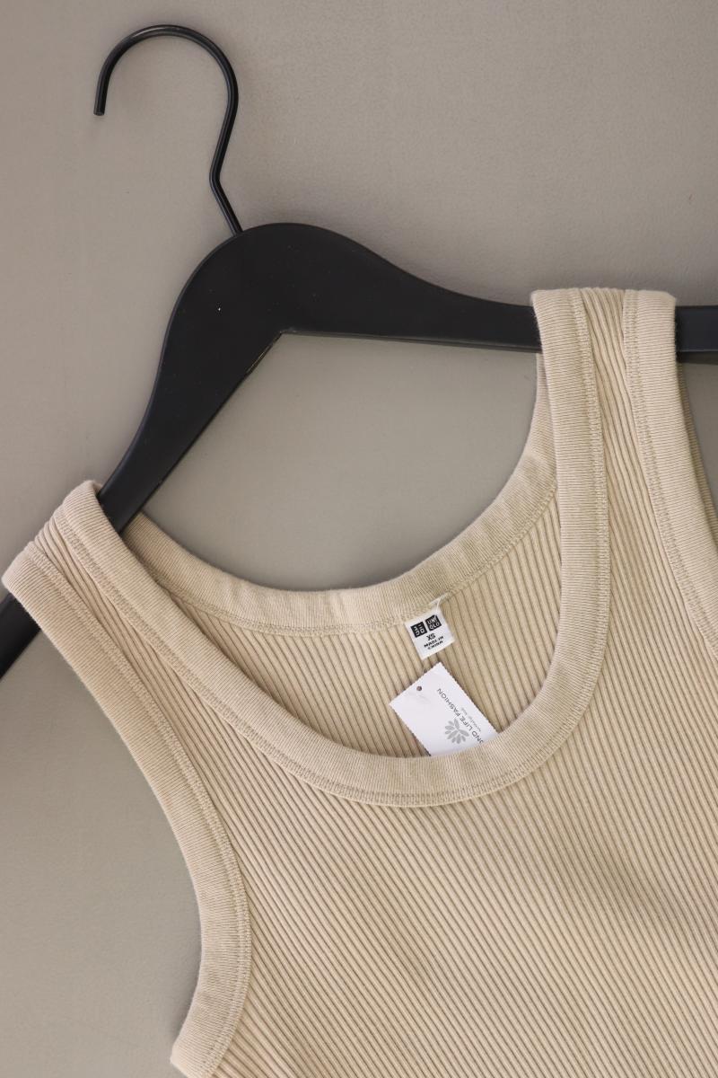 Uniqlo Trägertop Gr. XS creme aus Baumwolle