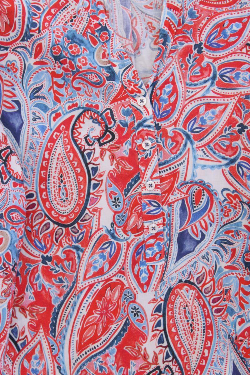 Eterna Langarmbluse Gr. 40 mit Paisleymuster rot aus Baumwolle