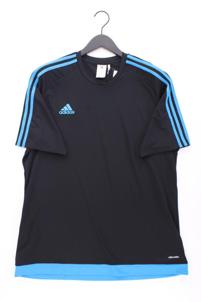 Adidas Sportshirt für Herren Gr. XL Kurzarm schwarz aus Polyester