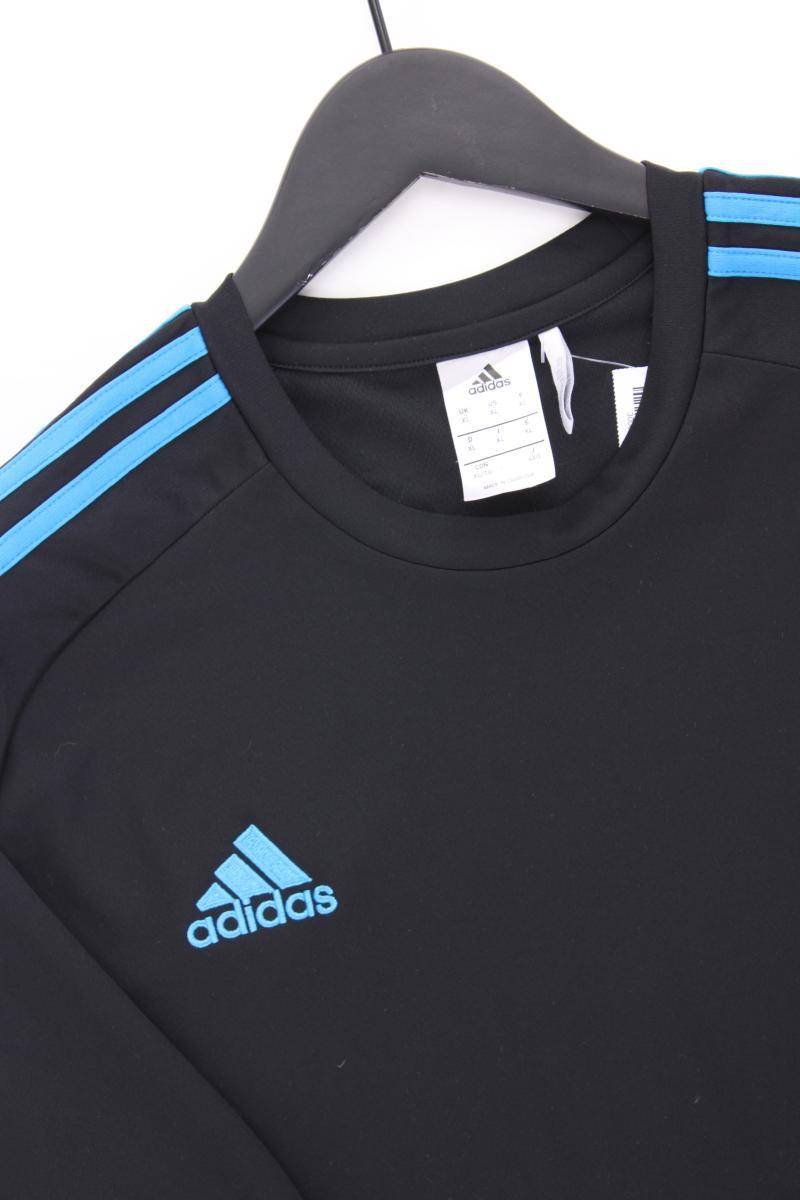 Adidas Sportshirt für Herren Gr. XL Kurzarm schwarz aus Polyester